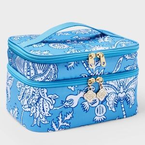 NWT Roller Rabbit x Target Blue Floral Vines Soft Sided Vanity Case